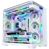 Lian Li O11 Vision Compact – balta + 3x UNI FAN SL-INF 120 ARGB Reverse Blade PWM ventiliatoriai – 120mm