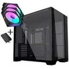Lian Li O11 Vision Compact PC-Gehäuse Bundle + 3x UNI FAN SL-INF 120 Reverse Blade Lüfter - juodas