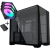 Lian Li O11 Vision Compact PC Case Bundle + 3x UNI FAN SL-INF 120 Reverse Blade Fans - Juodas