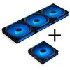 Lian Li UNI FAN SL-INF 120 ARGB PWM Fan, 3-pack including controller - 120mm, juodas + 1x UNI FAN SL-INF 120 ARGB PWM Fan - 120mm