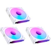 Lian Li UNI FAN SL-INF 120 ARGB Reverse Blade PWM Fan, 3-Pack Single Fans (Without Controller) - 120mm, Baltas