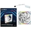 Lian Li UNI FAN SL Wireless ARGB PWM korpuso ventiliatorius – Reverse Blade, 120 mm, baltos spalvos