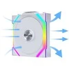 Lian Li UNI FAN SL Wireless ARGB PWM korpuso ventiliatorius, 3er-Pack su valdikliu- 120 mm, baltos spalvos