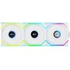 Lian Li UNI FAN SL Wireless LCD wentylator, ARGB, PWM, Trójpak su kontrolerem - Reverse Blade, 120 mm, balta