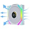 Lian Li UNI FAN SL Wireless LCD wentylator, ARGB, PWM, Trójpak su kontrolerem - Reverse Blade, 120 mm, balta