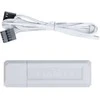 Lian Li UNI FAN SL belaidis LCD ventiliatorius, ARGB, PWM, 3 vnt. pakuotė su valdikliu - atvirkštinės mentės, 120 mm, balta