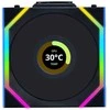 Lian Li UNI FAN SL Wireless LCD korpuso ventiliatorius, ARGB, PWM, 3er-Pack su valdikliu- 120 mm, juodos spalvos