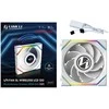 Lian Li UNI FAN SL Wireless LCD korpuso ventiliatorius, ARGB, PWM – Reverse Blade, 120 mm, baltos spalvos