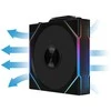 Lian Li UNI FAN TL Wireless korpuso ventiliatorius, ARGB, PWM – Reverse Blade, 120mm, juodos spalvos