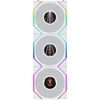 Ventiliatorius Lian Li UNI FAN TL LCD FLEX Wireless 120, 3 vnt. rinkinys, balta (12TLLCD1F3W)