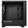 Montech AIR 100 ARGB, Micro-ATX, Tempered Glass – juodos spalvos