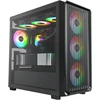 „Montech X5M“ kompiuterio korpusas, vidutinio dydžio bokštas, „Micro-ATX“, ARGB, grūdintas stiklas – Juodas