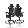 Žaidimų kėdė Noblechairs EPIC Real Leather Gaming Chair, Juoda-balta-raudona