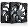 Noctua 140mm NF-A14x25 G2 PWM Sx2 PP chromax.juodas leidimas - dviejų ventiliatorių komplektas