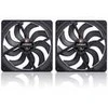 Noctua 140mm NF-A14x25 G2 PWM Sx2 PP chromax.juodas leidimas - dviejų ventiliatorių komplektas