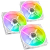 Ventiliatorius Noiseblocker NB-eLoop X B12-PS ARGB, PWM, 3-pack, baltas - 120mm