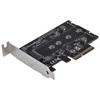 SilverStone Silverstone SST-ECM27 M.2 / SATA adapteris, PCIe 4.0, 1x M-Key, 2x SATA 6G – žemo profilio