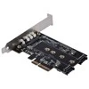 SilverStone Silverstone SST-ECM27 M.2 / SATA adapteris, PCIe 4.0, 1x M-Key, 2x SATA 6G – žemo profilio