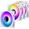 PHANTEKS "4-Pack" 1x M25 Gen2 PWM D-RGB Fan & 3-Pack Reverse Blade Fans, 120mm - Baltas