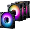 PHANTEKS "4-Pack" 1x M25 Gen2 PWM D-RGB Fan & 3-Pack Reverse Blade Fans, 120mm - Juodas
