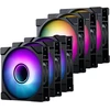 PHANTEKS "6-pack", 3-pack M25 Gen2 D-RGB Standard Fans + 3-pack M25 Gen2 D-RGB Reverse Blade Fans, 120mm - juodas