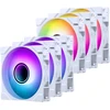 PHANTEKS "6-Pack" 3-Pack M25 Gen2 D-RGB Standard Fans + 3-Pack M25 Gen2 D-RGB Reverse Blade Fans, 120mm - Baltas