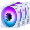 PHANTEKS "6-Pack" 3-Pack M25 Gen2 D-RGB Standard Fans + 3-Pack M25 Gen2 D-RGB Reverse Blade Fans, 120mm - Baltas