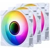PHANTEKS M25 Gen2 PWM D-RGB korpuso ventiliatorius, 3er-Pack – Reverse Blade, 120mm, baltos spalvos