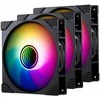 PHANTEKS M25 Gen2 PWM D-RGB korpuso ventiliatorius 3er-Pack – Reverse Blade, 140mm, juodos spalvos