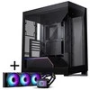 PHANTEKS NV-Serie NV5 MK2 ATX-Gehäuse, Tempered Glass, DRGB - Satin Juodas + Glacier One 360M25 Gen2 DRGB AiO Wasserkühlung - 360mm