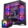 PHANTEKS NV-Series NV9 MK2 PC-Gehäuse, EATX, DRGB, Tempered Glass - juodas &amp; M25 Gen2 PWM D-RGB Lüfter 3er-Pack - Reverse Blade, 140mm, juodas + DRG