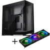 Phanteks NV9 E-ATX case, Tempered Glass, ARGB + D30 PWM Regular Airflow, D-RGB fan, 3-pack - 140mm, juodas