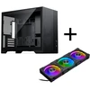 PHANTEKS XT M3 PC Case, Mini Case + D30 PWM Regular Airflow D-RGB Fans, Pack of 3, Juodas