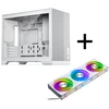 PHANTEKS XT M3 PC Case, Mini Case + D30 PWM Regular Airflow D-RGB Fans, Pack of 3, Baltas
