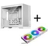 Phanteks XT M3 PC-Gehäuse, Mini-Gehäuse + D30 PWM Regular Airflow D-RGB Lüfter, 3er Pack, baltas
