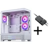 „Phanteks XT View Matrix“ korpusų rinkinys, „Midi-Tower“, E-ATX, grūdintas stiklas + „Nxlinq V2“ šakotuvas – baltas