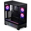 Phanteks XT View Matrix PC Case, Mid-Tower, E-ATX, Tempered Glass, Matrix LED – Juodas