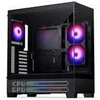 Phanteks XT View Matrix PC Case, Mid-Tower, E-ATX, Tempered Glass, Matrix LED – Juodas