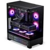 Phanteks XT View Matrix PC Case, Mid-Tower, E-ATX, Tempered Glass, Matrix LED – Juodas