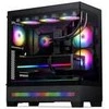 Phanteks XT View Matrix PC Case, Mid-Tower, E-ATX, Tempered Glass, Matrix LED – Juodas