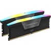 RAM CORSAIR VENGEANCE RGB 64GB 2x32GB DDR5 6000MT/s DIMM Be buferio 30-36-36-76 Std PMIC XMP 3.0 Juodas Heatspreader RGB LED 1.4V