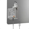SHARGE Pixel 140 GaN Charger, 140W, 3x USB-C, Dot Matrix Ekranas - baltas