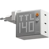 SHARGE Pixel 140 GaN Charger, 140W, 3x USB-C, Dot Matrix Ekranas - baltas