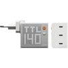 SHARGE Pixel 140 GaN Charger, 140W, 3x USB-C, Dot Matrix Ekranas - baltas