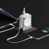 PowerNeed įkroviklis SHARGE Retractable 65 GaN Charger, 65W, 2x USB-C, integruotas USB-C kabelis – baltas (CDT-SG-65-EUR-CP-BAI)