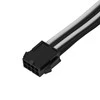SilverStone PP07E-PCIBW 8-Pin-PCIe to 6+2-Pin-PCIe Extension, 250mm - juodos spalvos/baltos spalvos