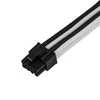 SilverStone PP07E-PCIBW 8-Pin-PCIe to 6+2-Pin-PCIe Extension, 250mm - juodos spalvos/baltos spalvos