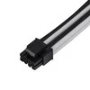 SilverStone SilverStone EPS 8-Pin zu EPS/ATX 4+4-Pin Kabelis, 300mm - juodas/baltas