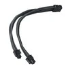 SilverStone EPS 8-Pin to EPS/ATX 4+4-Pin Cable, 300mm - juodos spalvos