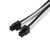 SilverStone SilverStone EPS 8-Pin zu EPS/ATX 4+4-Pin Kabelis, 300mm - juodas/baltas